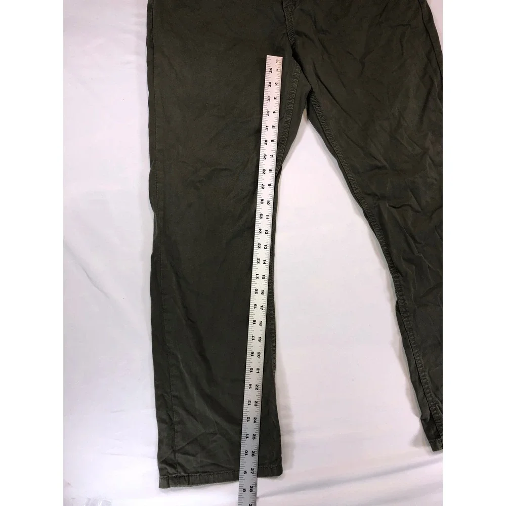 Banana Republic Mens Slim Fit Pants 34x30 Olive Green 5-Pocket Twill Chinos